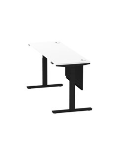 Dynamic Air Modesty 1800 x 600mm Height Adjustable Office Desk White Top Cable Ports Modesty Panel HA01476 2