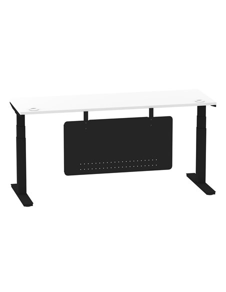 Dynamic Air Modesty 1800 x 600mm Height Adjustable Office Desk White Top Cable Ports Modesty Panel HA01476 - pic 78389 | FastDaddyshop