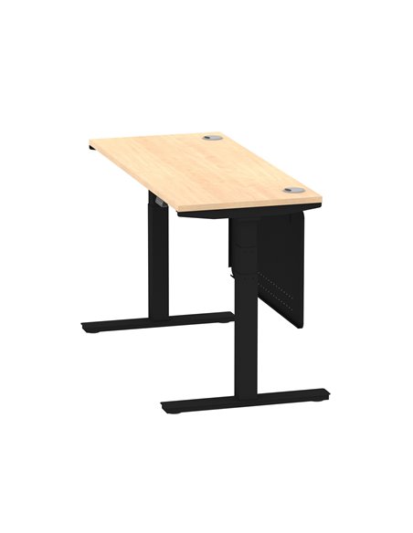 Dynamic Air Modesty 1400 x 600mm Height Adjustable Office Desk Maple Top Cable Ports Modesty Panel HA01478 - pic 78396 | FastDaddyshop