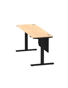 Dynamic Air Modesty 1800 x 600mm Height Adjustable Office Desk Maple Top Cable Ports Modesty Panel HA01480 2