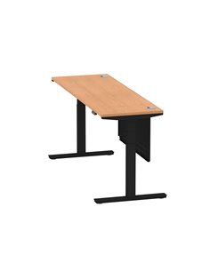 Dynamic Air Modesty 1800 x 600mm Height Adjustable Office Desk Oak Top Cable Ports Modesty Panel HA01484 2