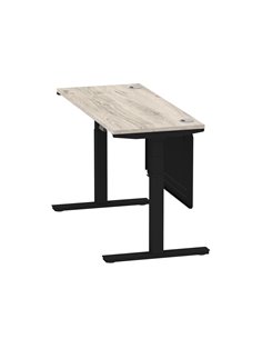 Dynamic Air Modesty 1400 x 600mm Height Adjustable Office Desk Grey Oak Top Cable Ports Modesty Panel HA01494 2