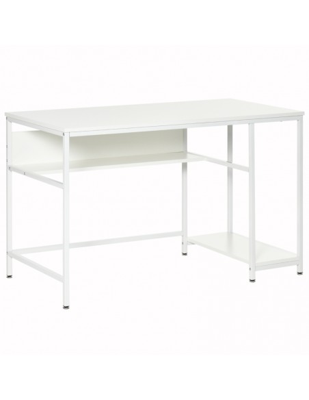 Homcom Home Compact Small Computer Desk with Storage Shelf, White - pic 7868 | FastDaddyshop