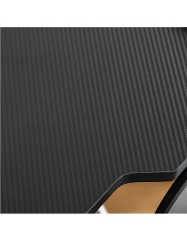 HOMCOM LED Breathing Lights Gaming Desk Computer Desk Carbon Fiber Feel Desktop Steel Frame with Cup Holder, Headphone Hook, Bas