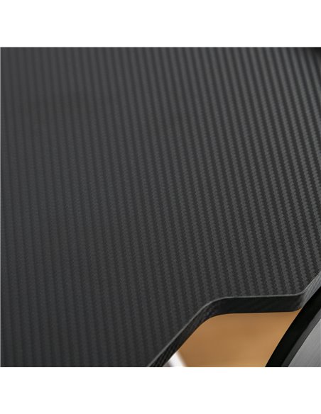 HOMCOM LED Breathing Lights Gaming Desk Computer Desk Carbon Fiber Feel Desktop Steel Frame with Cup Holder, Headphone Hook, Bas - pic 7886 | FastDaddyshop