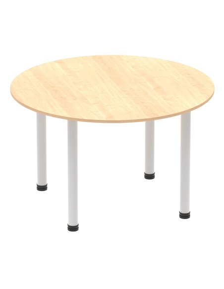 Dynamic Impulse 1200mm Round Table Maple Top Silver Post Leg I000260 - pic 78967 | FastDaddyshop