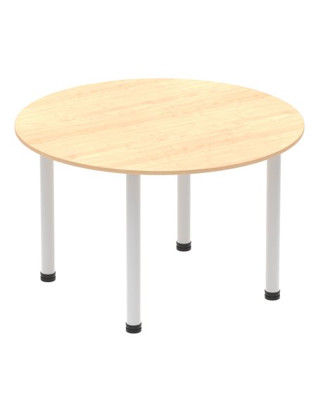 Dynamic Impulse 1200mm Round Table Maple Top Silver Post Leg I000260 - pic 78969 | FastDaddyshop