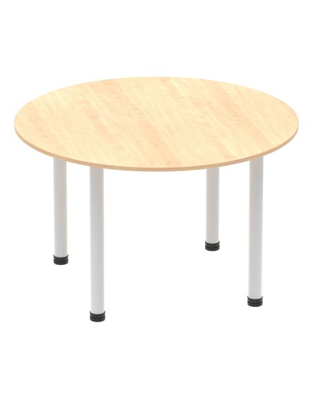 Dynamic Impulse 1200mm Round Table Maple Top Silver Post Leg I000260 - pic 78971 | FastDaddyshop
