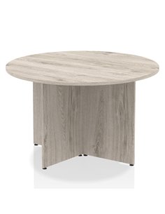 Dynamic Impulse 1200mm Round Table Grey Oak Top Arrowhead Leg I003276
