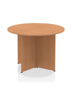 Dynamic Impulse 1000mm Round Table Oak Top Arrowhead Leg I003397