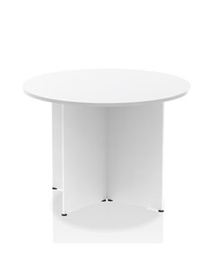 Dynamic Impulse 1000mm Round Table White Top Arrowhead Leg I003398