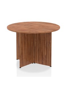 Dynamic Impulse 1000mm Round Table Walnut Top Arrowhead Leg I003399