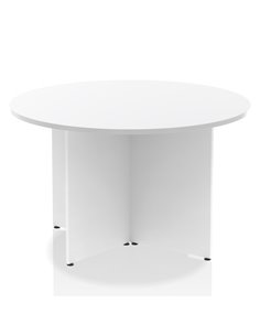 Dynamic Impulse 1200mm Round Table White Top Arrowhead Leg I003403