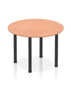 Dynamic Impulse 1000mm Round Table Beech Top Black Post Leg I004194