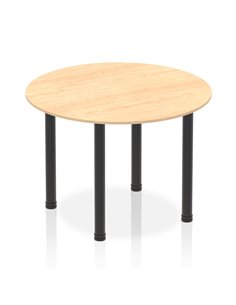 Dynamic Impulse 1000mm Round Table Maple Top Black Post Leg I004196