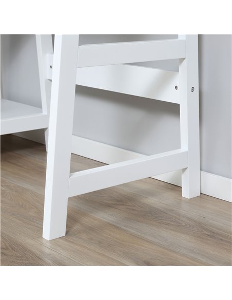 HOMCOM Compact Computer Desk with Storage Shelves Study Table with Bookshelf PC Table Workstation for Home Office Study White - pic 7904 | FastDaddyshop
