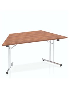 Dynamic Impulse 1600mm Folding Trapezium Table Walnut Top I000702