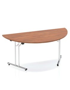 Dynamic Impulse 1600mm Folding Semi-circle Table Walnut Top I000703