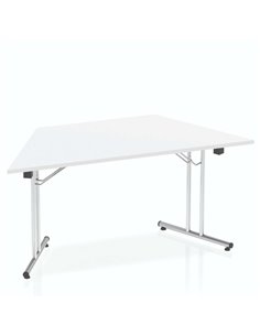Dynamic Impulse 1600mm Folding Trapezium Table White Top I000711