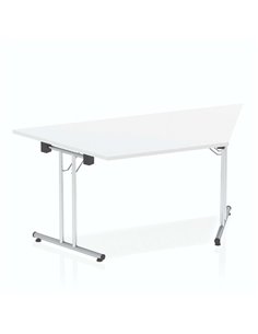 Dynamic Impulse 1600mm Folding Trapezium Table White Top I000711 2