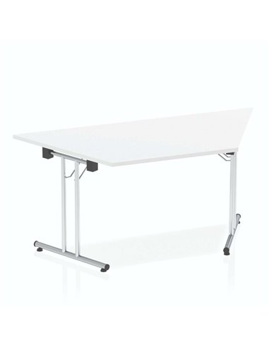 Dynamic Impulse 1600mm Folding Trapezium Table White Top I000711