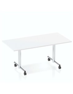 Dynamic Impulse 1600mm Flip Top Rectangular Table White Top I000713