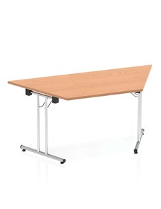 Dynamic Impulse 1600mm Folding Trapezium Table Oak Top I000799