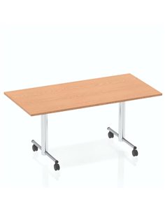 Dynamic Impulse 1600mm Flip Top Rectangular Table Oak Top I000801
