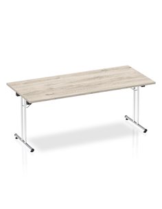 Dynamic Impulse 1800mm Folding Rectangular Table Grey Oak Top I003271