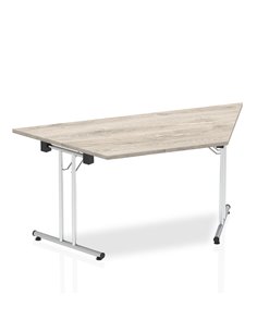 Dynamic Impulse 1600mm Folding Trapezium Table Grey Oak Top I003273