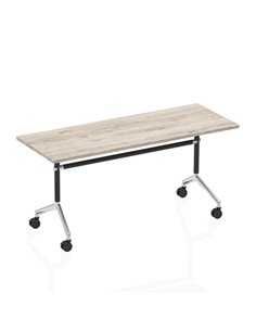 Dynamic Impulse 1600mm Flip Top Rectangular Table Grey Oak Top I003793