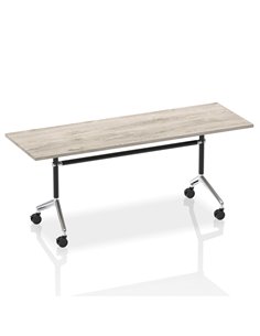 Dynamic Impulse 1800mm Flip Top Rectangular Table Grey Oak Top I004316
