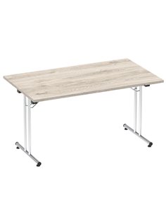 Dynamic Impulse 1400mm Folding Rectangular Table Grey Oak Top I004322