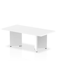 Dynamic Impulse 1200mm Coffee Table White Top Arrowhead Leg I003418