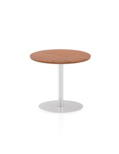 Dynamic Italia 600mm Poseur Round Table Walnut Top 720mm High Leg ITL0107