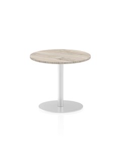 Dynamic Italia 600mm Poseur Round Table Grey Oak Top 720mm High Leg ITL0111