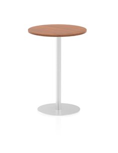 Dynamic Italia 600mm Poseur Round Table Walnut Top 1145mm High Leg ITL0113
