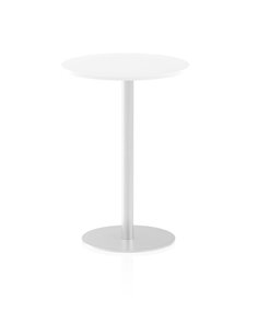 Dynamic Italia 600mm Poseur Round Table White Top 1145mm High Leg ITL0114