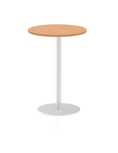 Dynamic Italia 600mm Poseur Round Table Oak Top 1145mm High Leg ITL0116