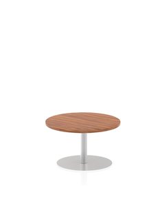 Dynamic Italia 800mm Poseur Round Table Walnut Top 475mm High Leg ITL0119
