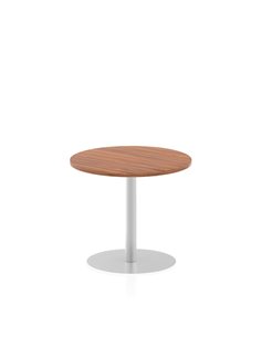 Dynamic Italia 800mm Poseur Round Table Walnut Top 720mm High Leg ITL0125