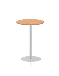 Dynamic Italia 800mm Poseur Round Table Oak Top 1145mm High Leg ITL0134