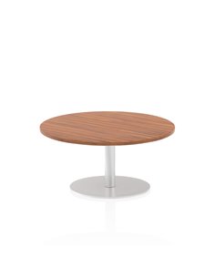 Dynamic Italia 1000mm Poseur Round Table Walnut Top 475mm High Leg ITL0137