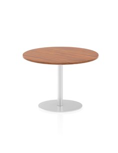 Dynamic Italia 1000mm Poseur Round Table Walnut Top 720mm High Leg ITL0143