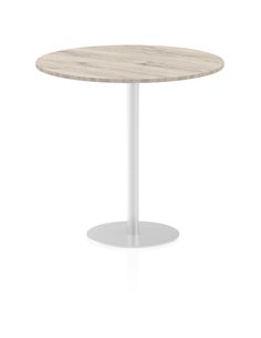 Dynamic Italia 1200mm Poseur Round Table Grey Oak Top 1145mm High Leg ITL0171