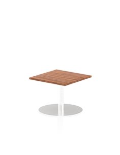 Dynamic Italia 600mm Poseur Square Table Walnut Top 475mm High Leg ITL0209