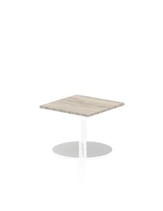 Dynamic Italia 600mm Poseur Square Table Grey Oak Top 475mm High Leg ITL0213