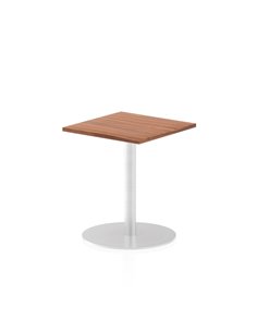 Dynamic Italia 600mm Poseur Square Table Walnut Top 720mm High Leg ITL0215