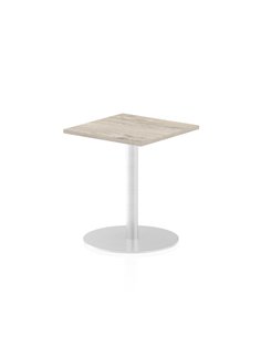 Dynamic Italia 600mm Poseur Square Table Grey Oak Top 720mm High Leg ITL0219