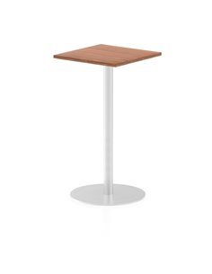 Dynamic Italia 600mm Poseur Square Table Walnut Top 1145mm High Leg ITL0221